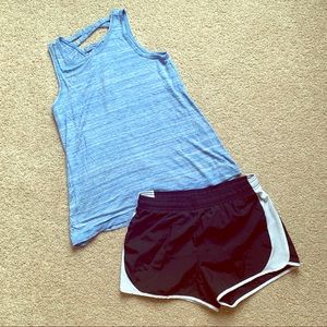 Girl’s athletic tank and shorts